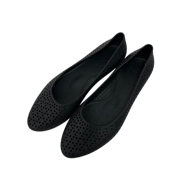 Okabashi Womens Perforated Black Slip-On Ballet Flats SZ US 9 EU 39 Waterprooft - Picture 8 of 12